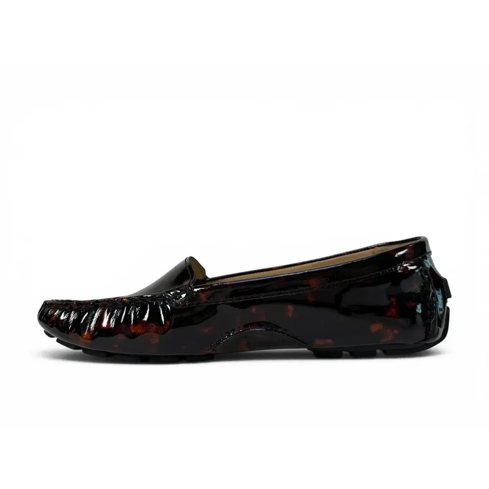 Marc Joseph Manhasset Loafer Womens 9.5‎ Tortoise Patent Leather Driver Slip On